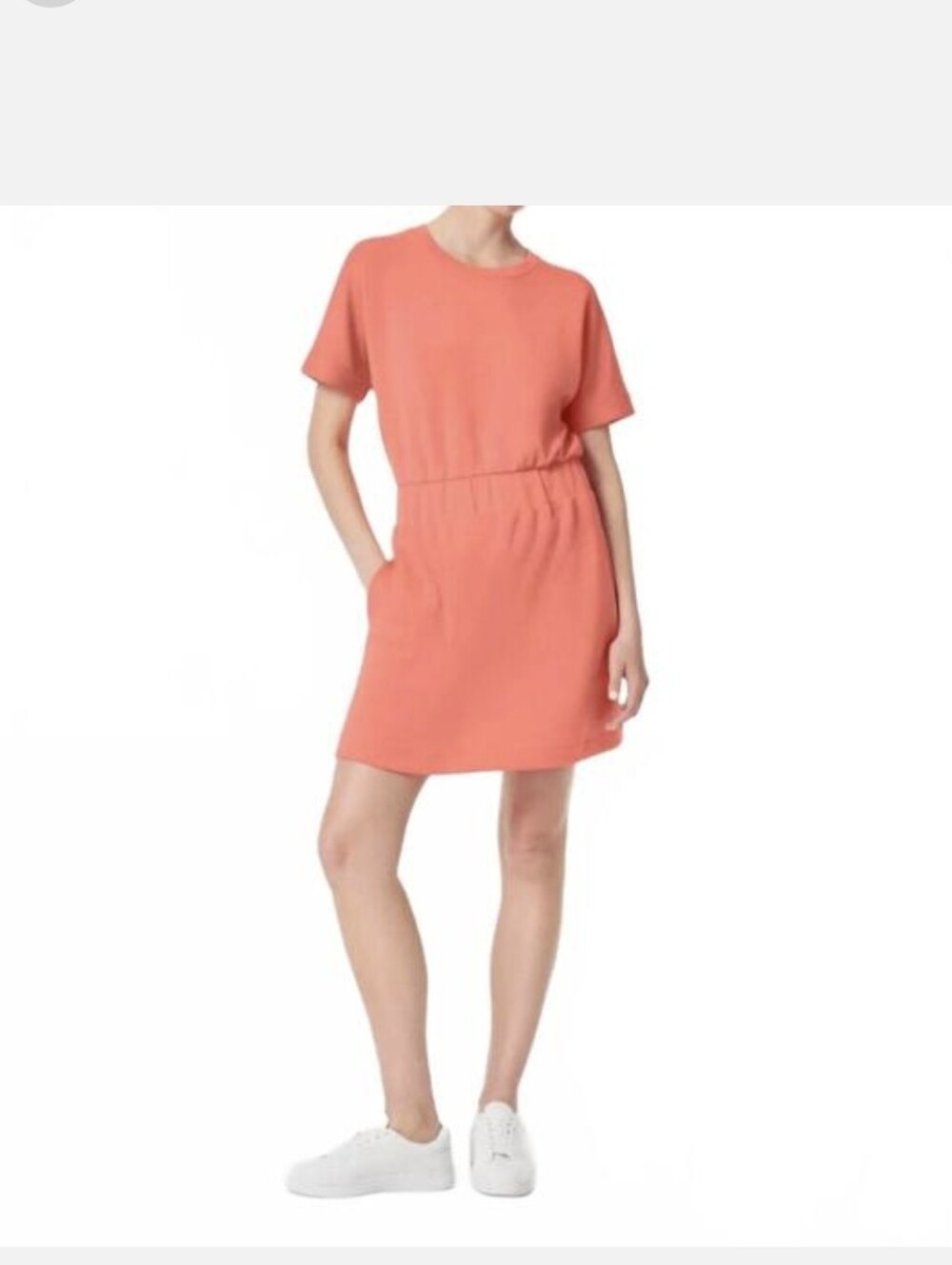 Spanx AirEssentials Cinched Scuba T-Shirt Summer Dress Sunset Peach Size Medium